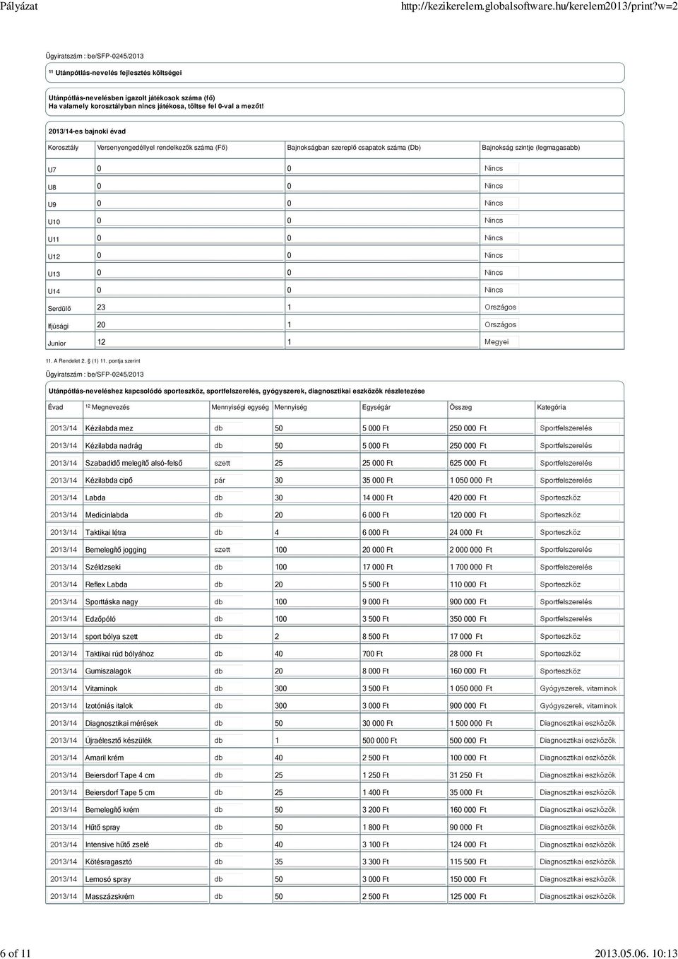 Junior 23 1 20 1 12 1 11. A Rendelet 2. (1) 11.