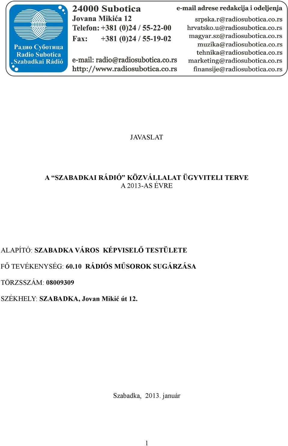 TEVÉKENYSÉG: 60.