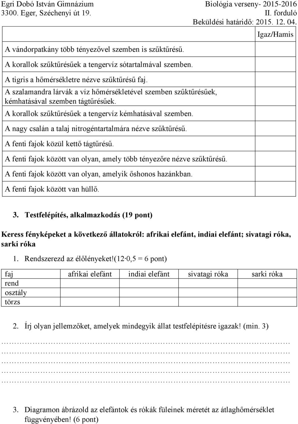 A nagy csalán a talaj nitrogéntartalmára nézve szűktűrésű. A fenti fajok közül kettő tágtűrésű. A fenti fajok között van olyan, amely több tényezőre nézve szűktűrésű.