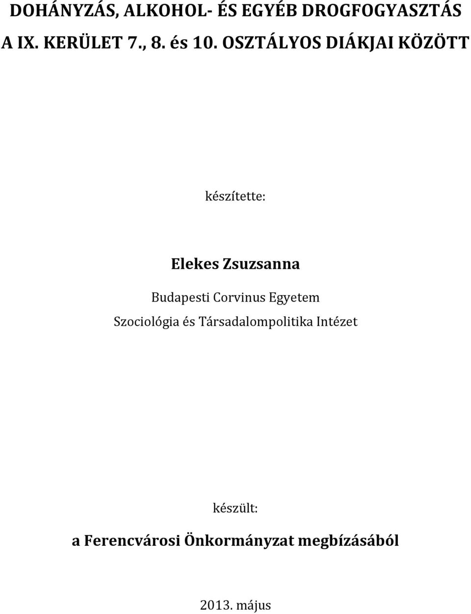 Budapesti Corvinus Egyetem Szociológia és Társadalompolitika