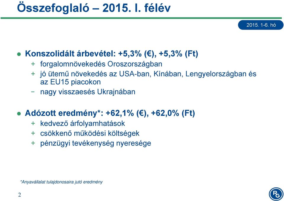 növekedés az USA-ban, Kínában, Lengyelországban és az EU15 piacokon nagy visszaesés Ukrajnában