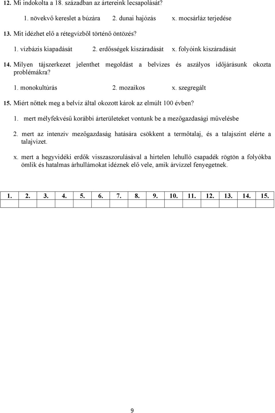 Miért nőttek meg a belvíz által okozott károk az elmúlt 100 évben? 1. mert mélyfekvésű korábbi árterületeket vontunk be a mezőgazdasági művelésbe 2.