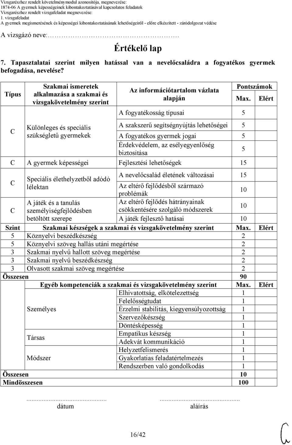 A fogyatékosság típusai 5 Különleges és speciális A szakszerű segítségnyújtás lehetőségei 5 szükségletű gyermekek A fogyatékos gyermek jogai 5 Érdekvédelem, az esélyegyenlőség biztosítása 5 A gyermek