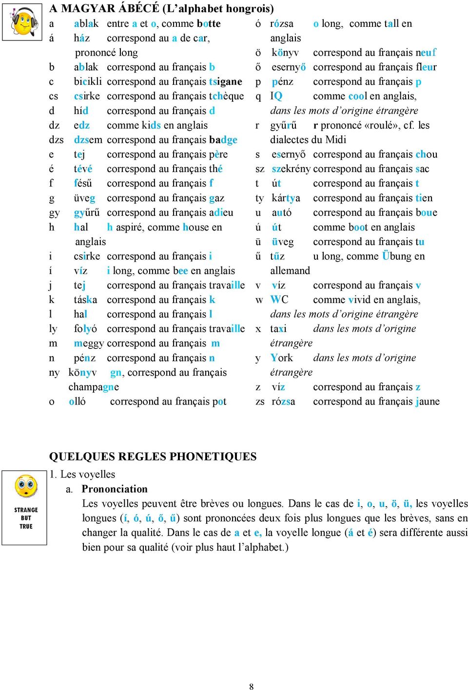 anglais, d híd correspond au français d dans les mots d origine étrangère dz edz comme kids en anglais r gyűrű r prononcé «roulé», cf.