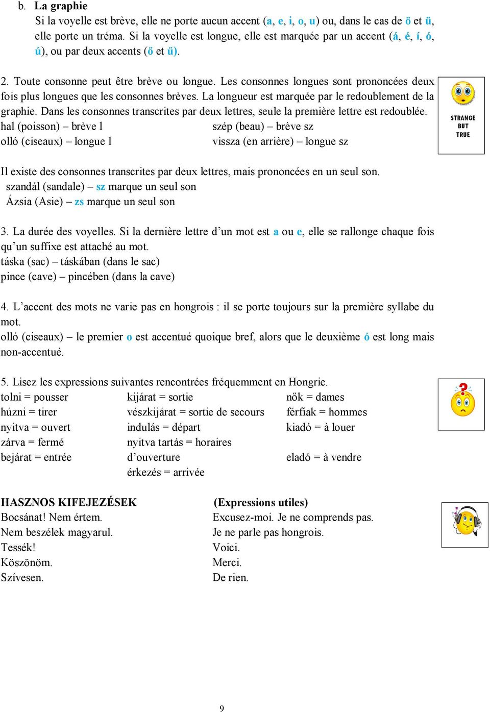 Les consonnes longues sont prononcées deux fois plus longues que les consonnes brèves. La longueur est marquée par le redoublement de la graphie.