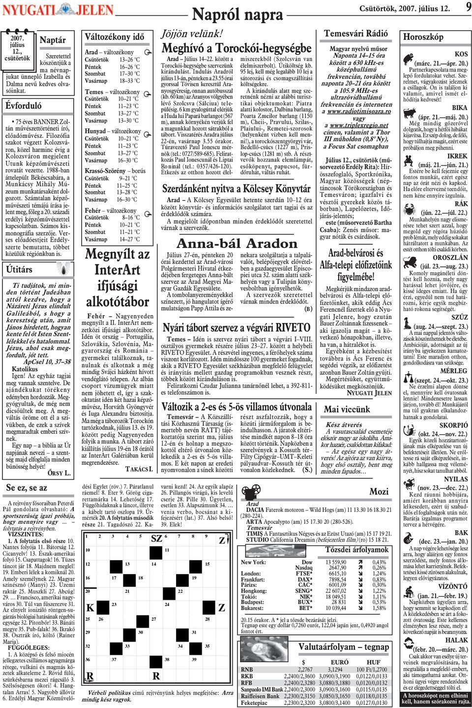 1988-ban áttelepült Békéscsabára, a Munkácsy Mihály Múzeum munkatársaként dolgozott. Számtalan képzõmûvészeti témájú írása jelent meg, fõleg a 20. századi erdélyi képzõmûvészettel kapcsolatban.