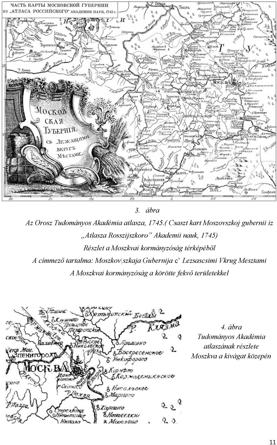 Moszkvai kormányzóság térképéből A címmező tartalma: Moszkov szkaja Gubernija c Lezsascsimi