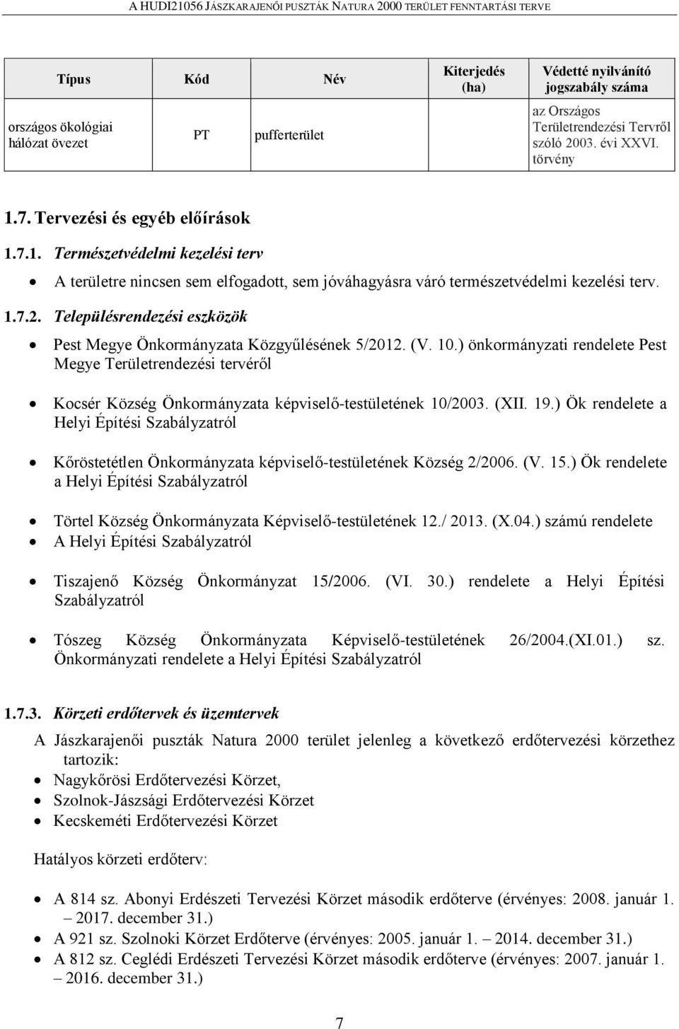 Településrendezési eszközök Pest Megye Önkormányzata Közgyűlésének 5/2012. (V. 10.