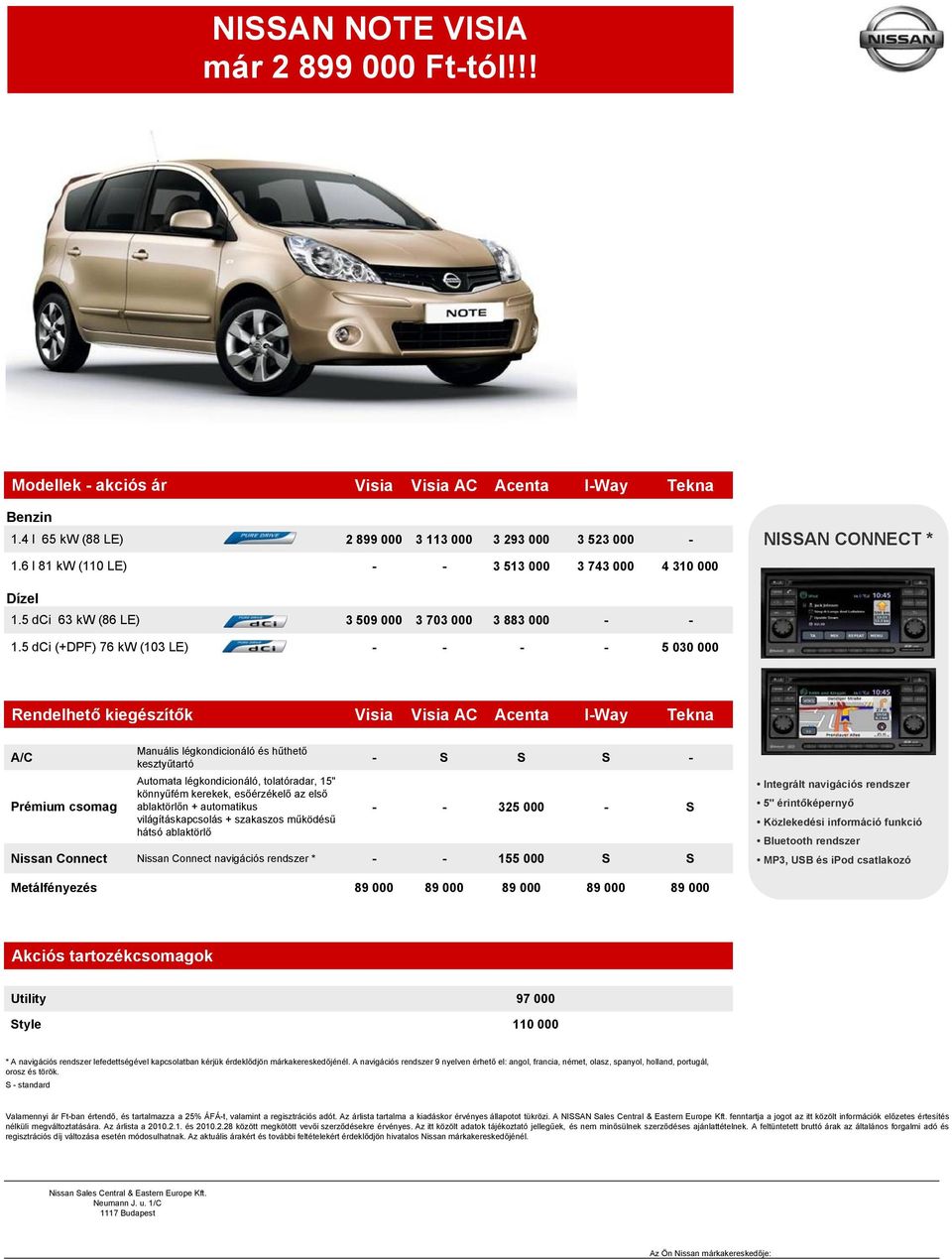 NISSAN NOTE VISIA már Ft-tól!!! - PDF Free Download