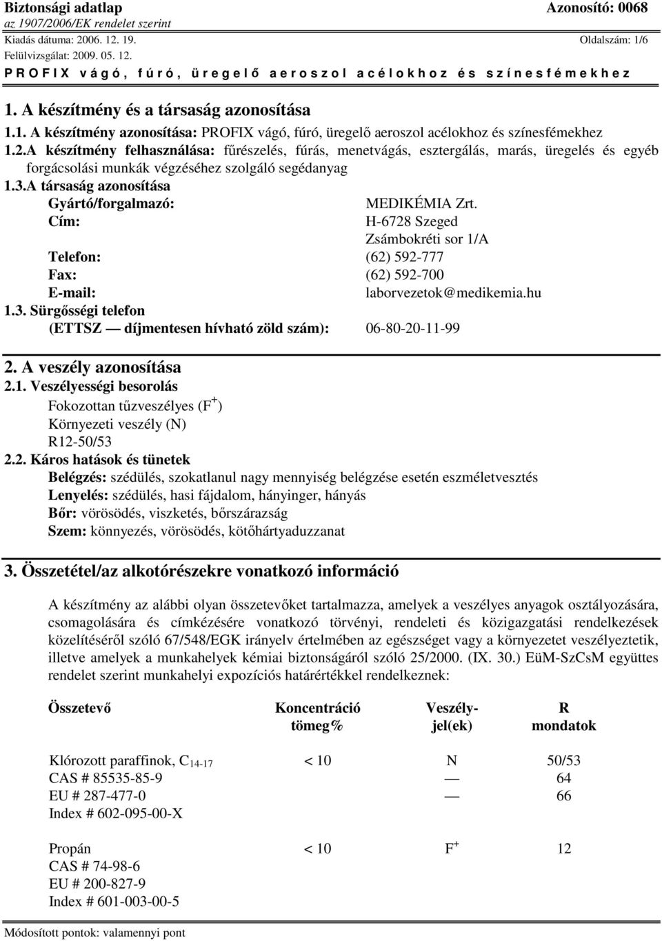 A veszély azonosítása 2.