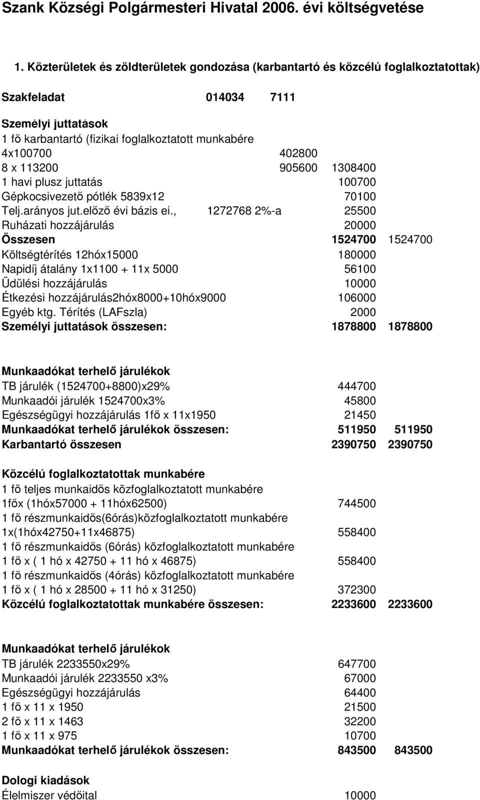 juttatás Gépkocsivezető pótlék 5839x12 Telj.arányos jut.előző évi bázis ei.