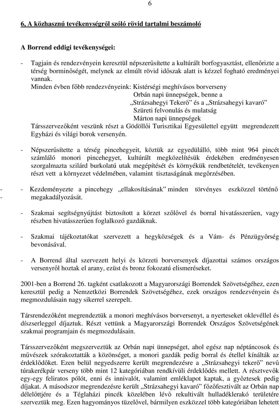 Minden évben fıbb rendezvényeink: Kistérségi meghívásos borverseny Orbán napi ünnepségek, benne a Strázsahegyi Tekerı és a Strázsahegyi kavaró Szüreti felvonulás és mulatság Márton napi ünnepségek