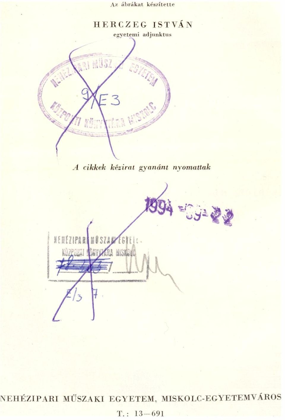 ISTVÁN NEHÉZIPARI MÚSZAKI