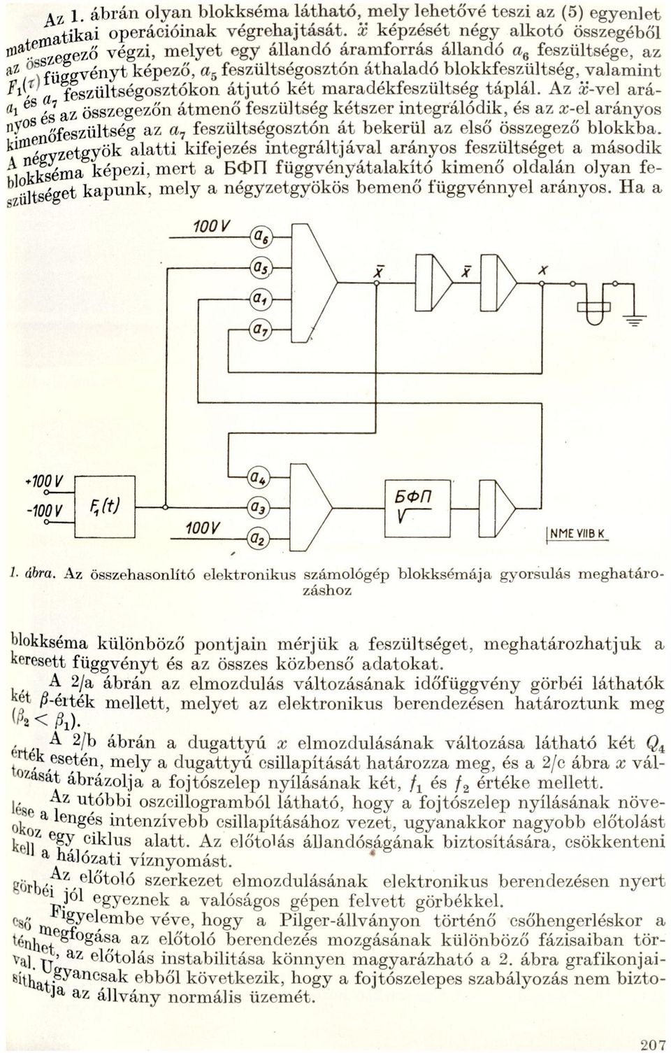 feszültségosztón át bekerül z első összegező blokkb "min zetgyök ltti kifejezés integráltjávl rányos feszültséget második A ngy képezi, mert BCDH függvényátlkító kimenő oldlán olyn fe- 1, 63 ; z l