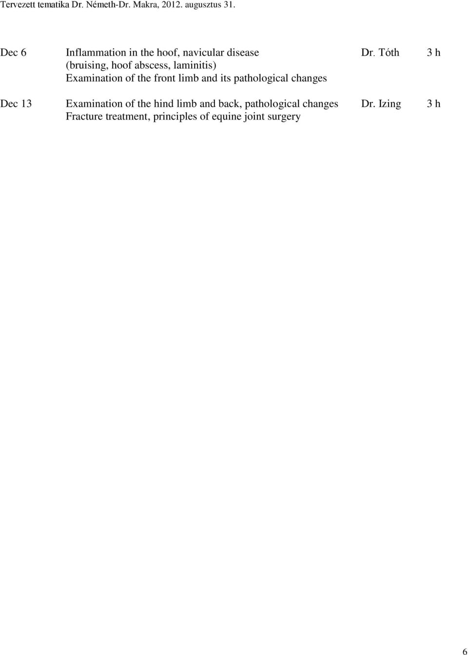 limb and its pathological changes Dec 13 Examination of the hind limb and