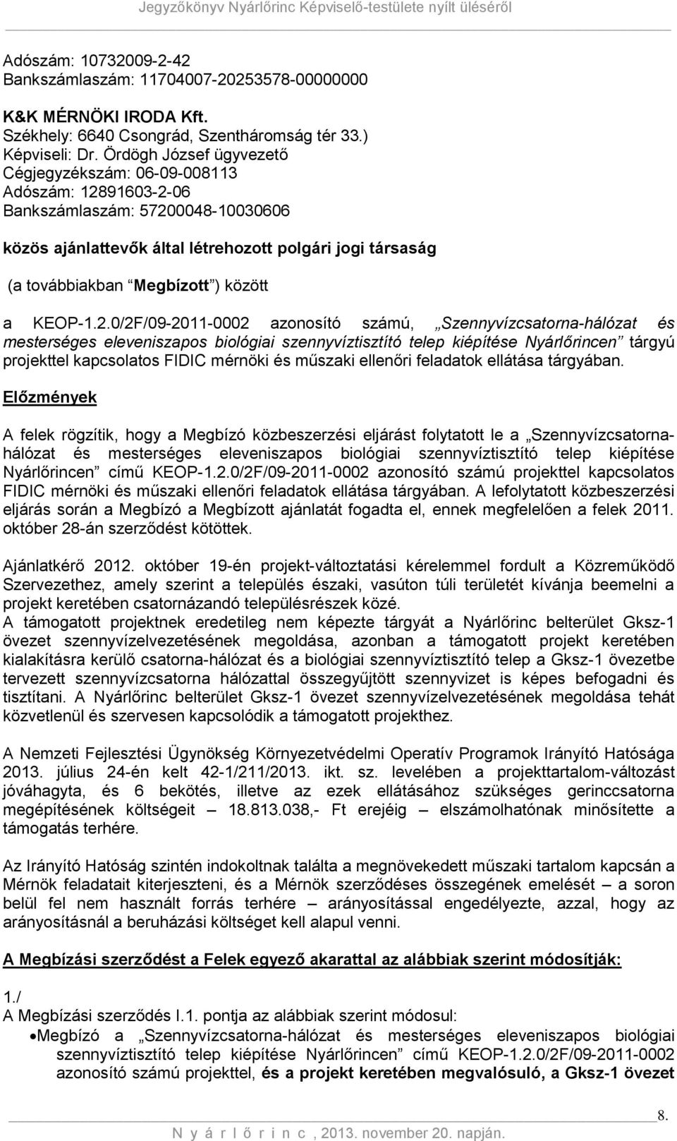 között a KEOP-1.2.