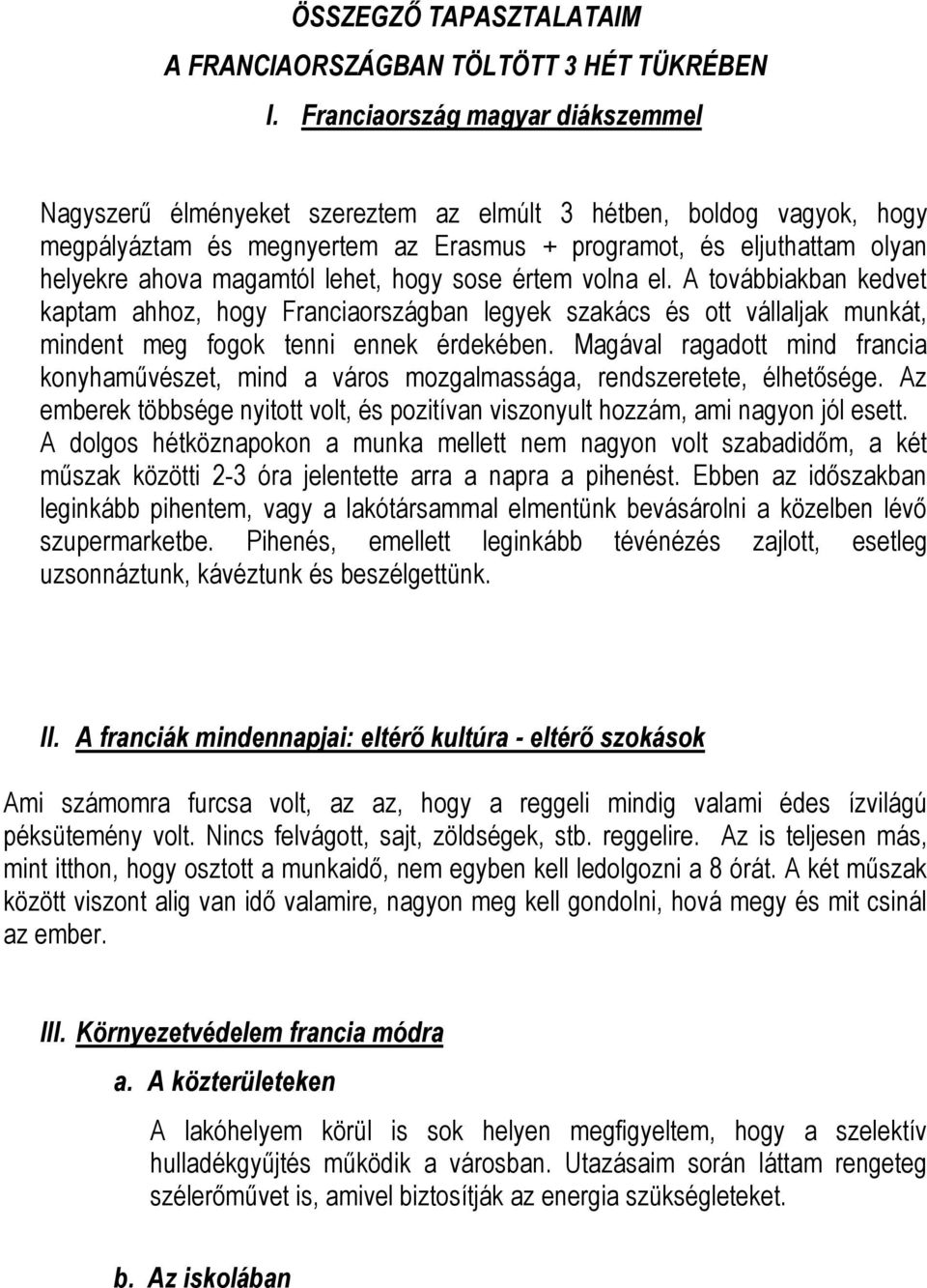 lehet, hogy sose értem volna el. A továbbiakban kedvet kaptam ahhoz, hogy Franciaországban legyek szakács és ott vállaljak munkát, mindent meg fogok tenni ennek érdekében.