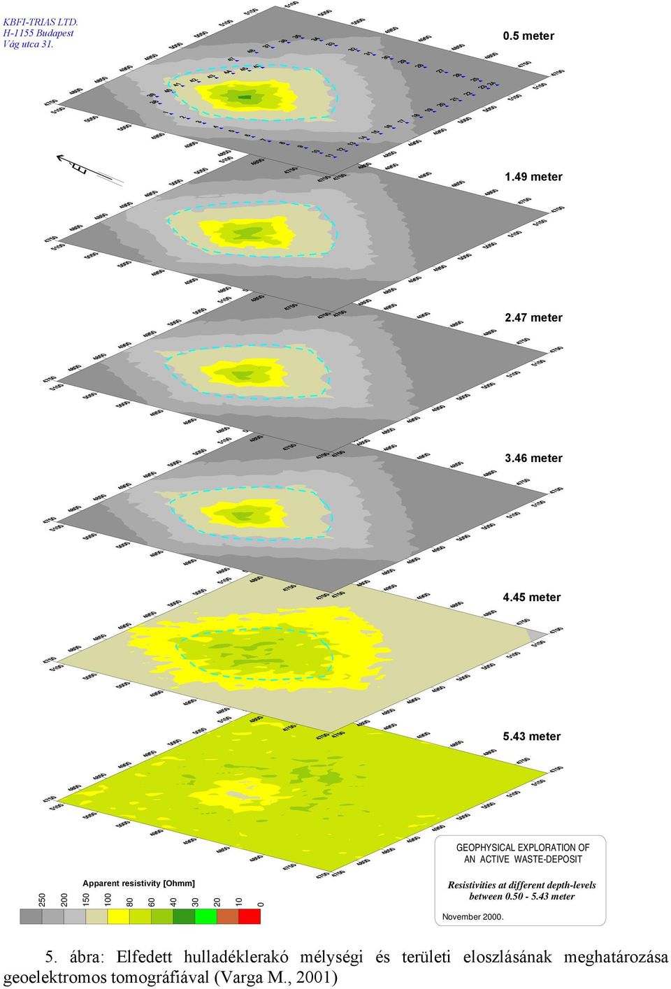 43 meter GEOPHYSICAL EXPLORATION OF AN ACTIVE WASTE-DEPOSIT Apparent resistivity [Ohmm] 150 100 80 60 40 30