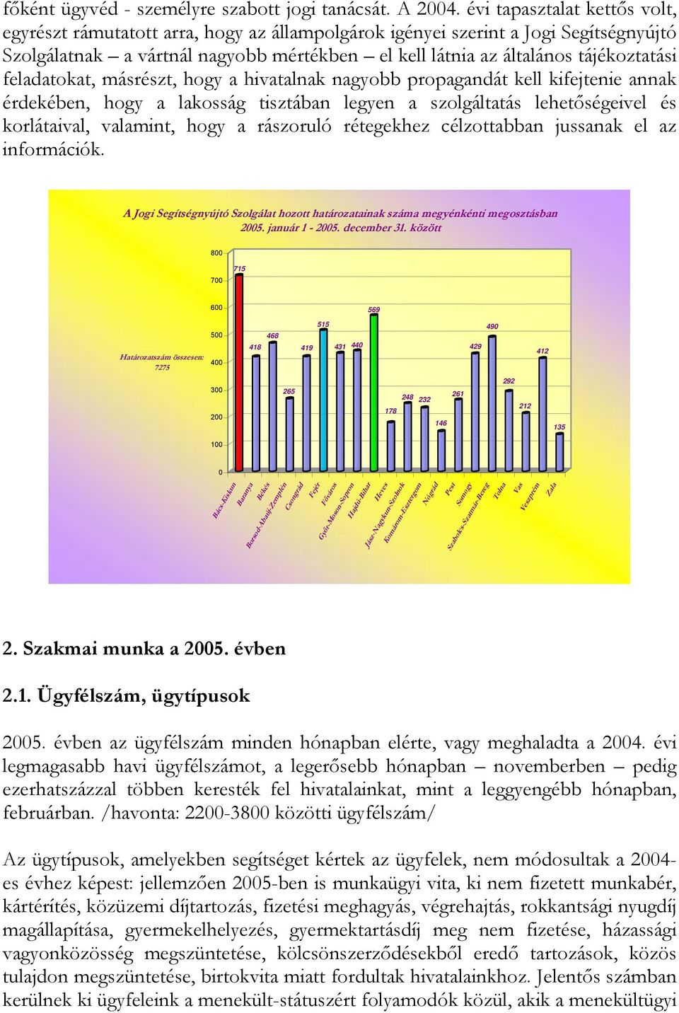 feladatokat, másrészt, hogy a hivatalnak nagyobb propagandát kell kifejtenie annak érdekében, hogy a lakosság tisztában legyen a szolgáltatás lehetőségeivel és korlátaival, valamint, hogy a rászoruló