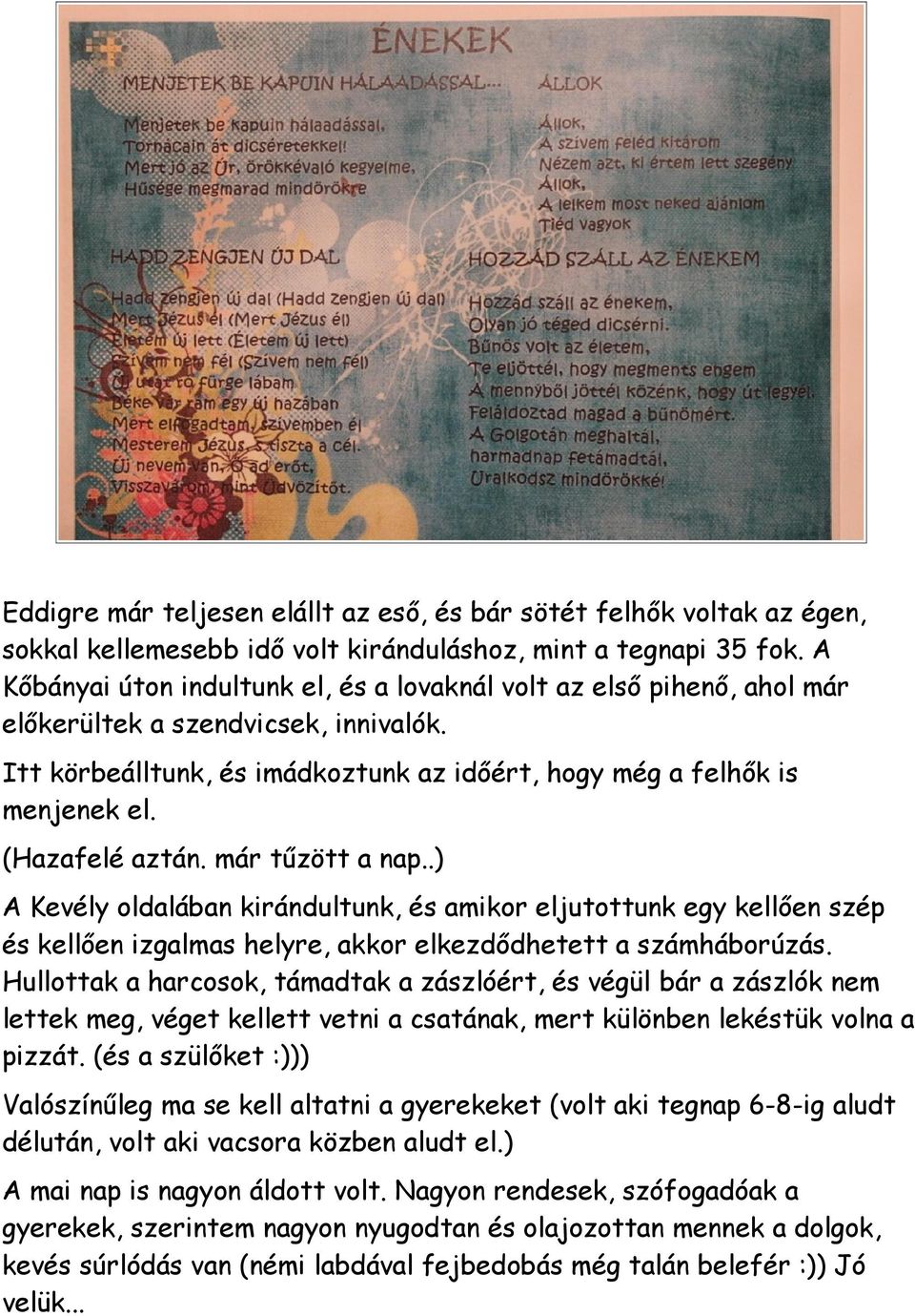 (Hazafelé aztán. már tűzött a nap..) A Kevély oldalában kirándultunk, és amikor eljutottunk egy kellően szép és kellően izgalmas helyre, akkor elkezdődhetett a számháborúzás.