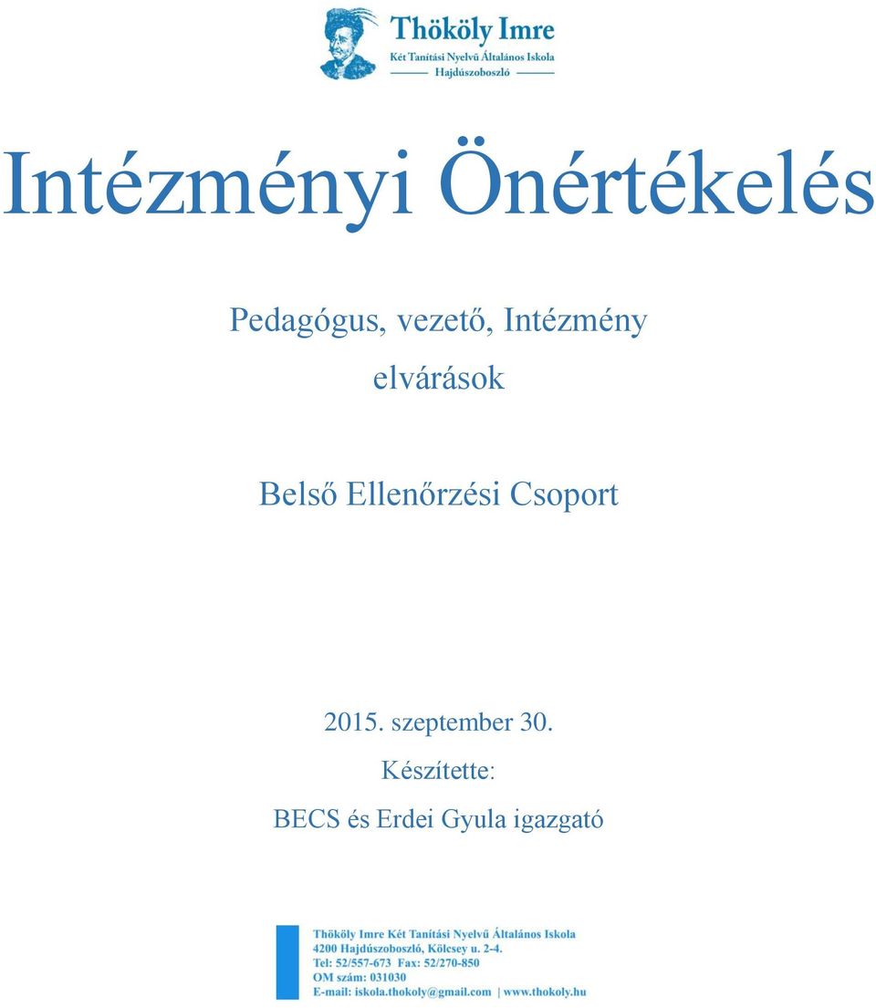 Ellenőrzési Csoport 2015.