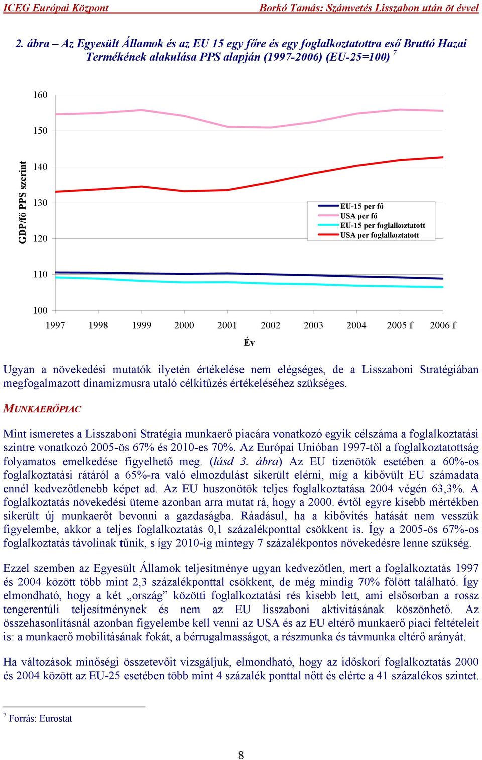 Lisszaboni Stratégiában megfogalmazott dinamizmusra utaló célkitűzés értékeléséhez szükséges.