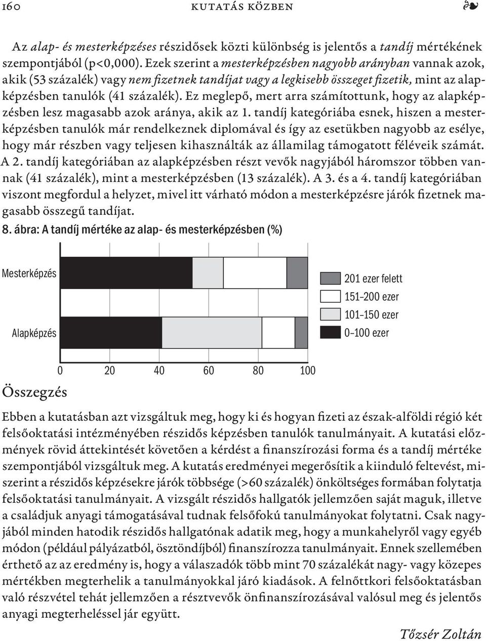 Ez meglepő, mert arra számítottunk, hogy az alapképzésben lesz magasabb azok aránya, akik az 1.