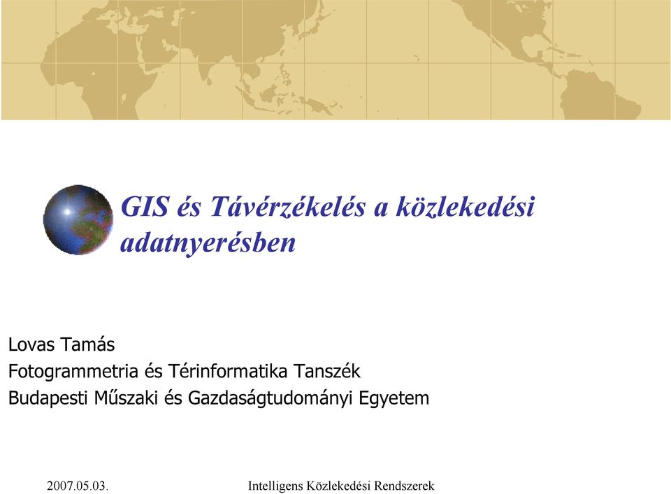 Fotogrammetria és Térinformatika