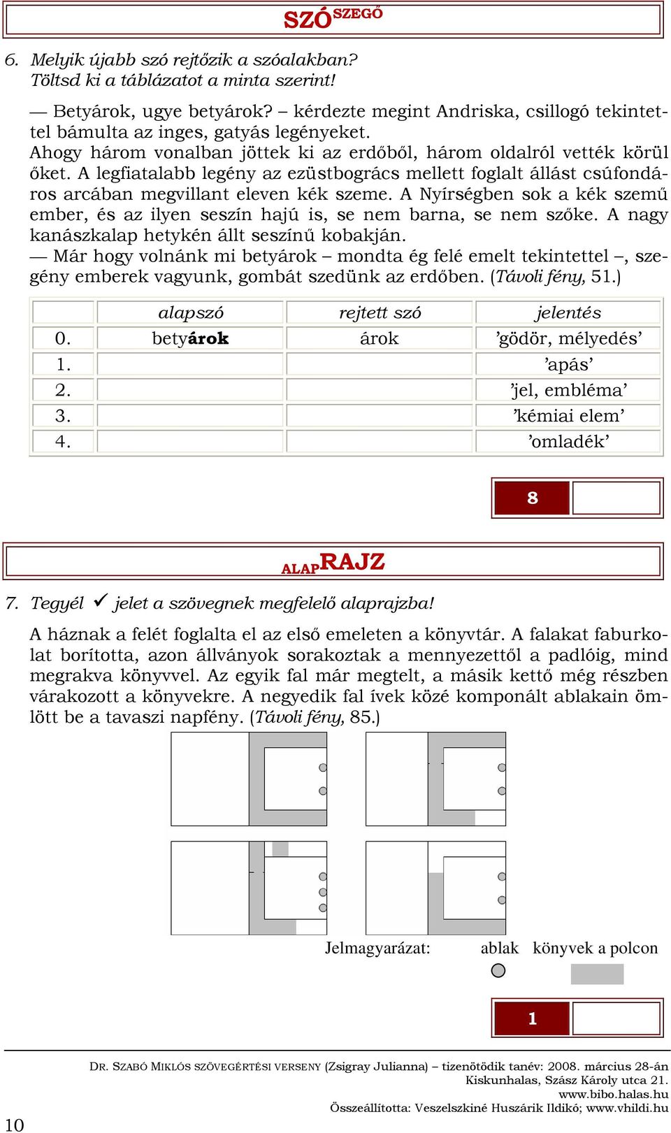 A legfiatalabb legény az ezüstbogrács mellett foglalt állást csúfondáros arcában megvillant eleven kék szeme.