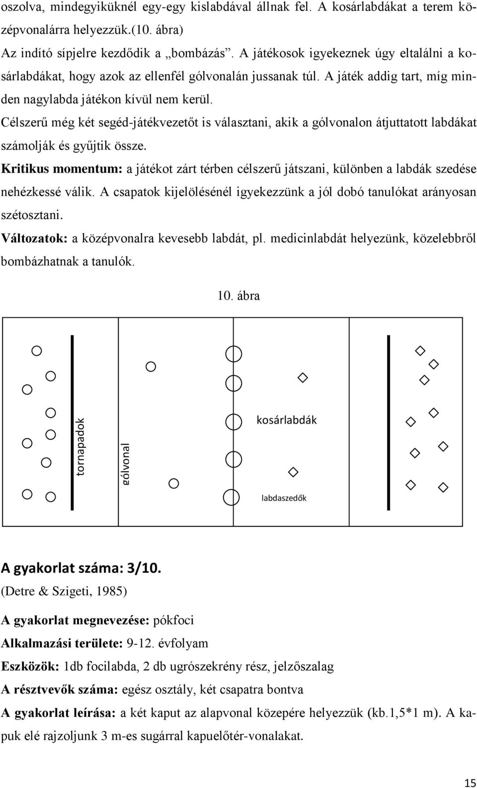 Célszerű még két segéd-játékvezetőt is választani, akik a gólvonalon átjuttatott labdákat számolják és gyűjtik össze.