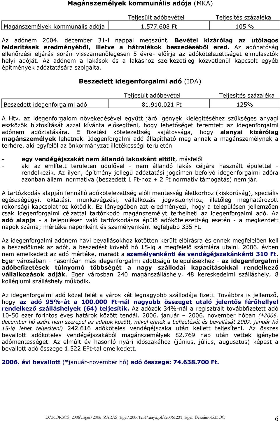 Az adóhatóság ellenırzési eljárás során visszamenılegesen 5 évre- elıírja az adókötelezettséget elmulasztók helyi adóját.