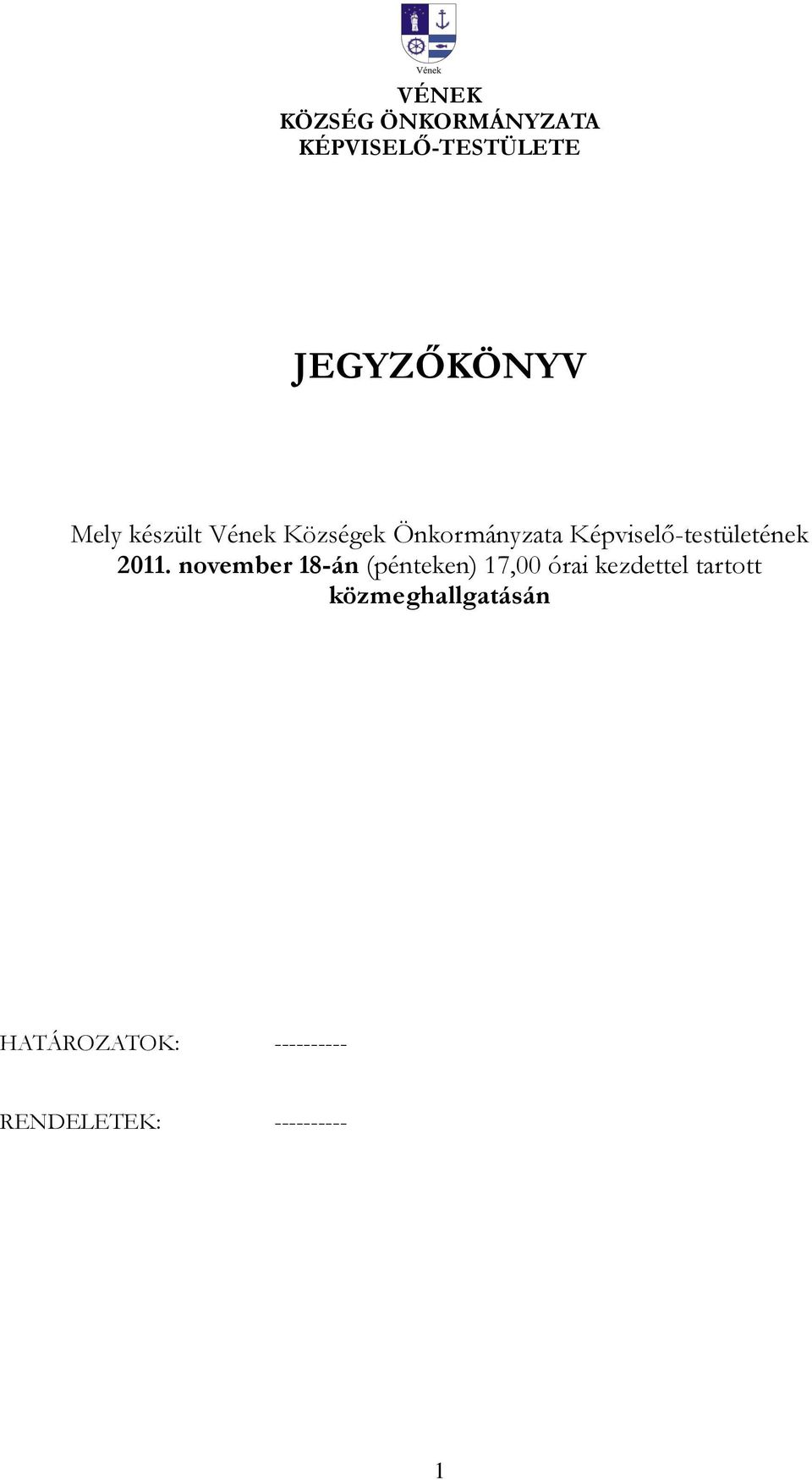 Képviselő-testületének 2011.