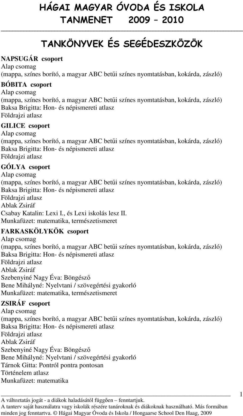 kokárda, zászló) Baksa Brigitta: Hon- és népismereti atlasz Földrajzi atlasz GÓLYA csoport Alap csomag (mappa, színes borító, a magyar ABC betűi színes nyomtatásban, kokárda, zászló) Baksa Brigitta: