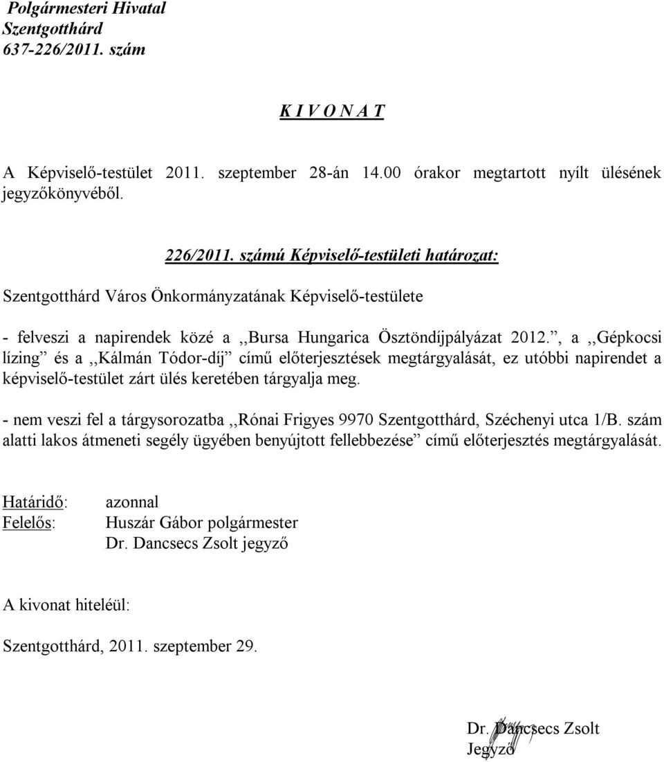 Ösztöndíjpályázat 2012.