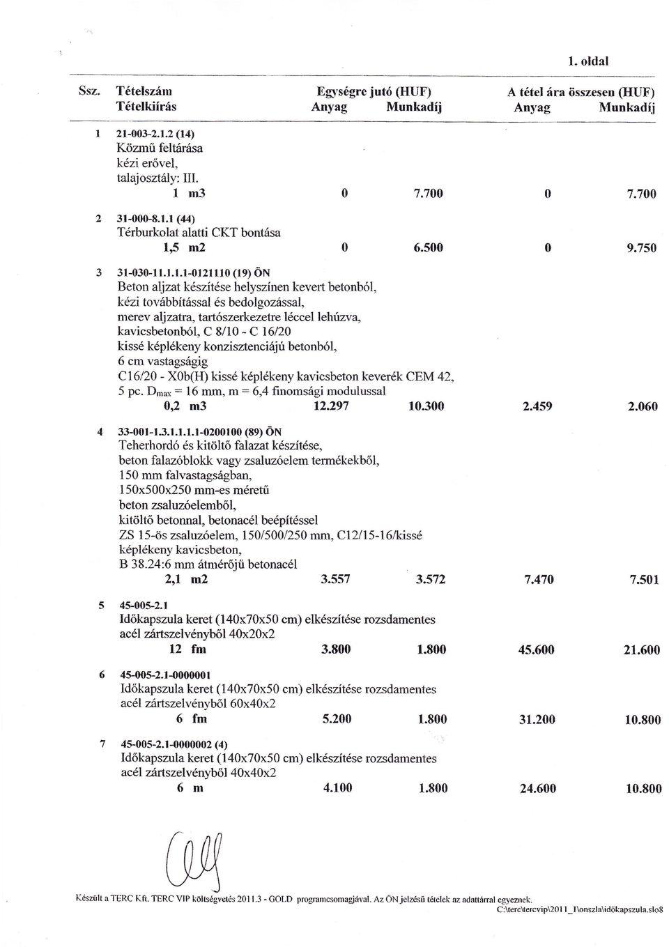 betonb l, kzi tovbbítssl s bedol gozitssl, merev l]rtr' trt szerkezette lccel lelrrizvq kvicsbetonb l" C S/I0 C 16nA ki ss kplkerrykonzi sztencij ir betonb l 6 crn vstgsgig CI6l20 X0b(H) kiss