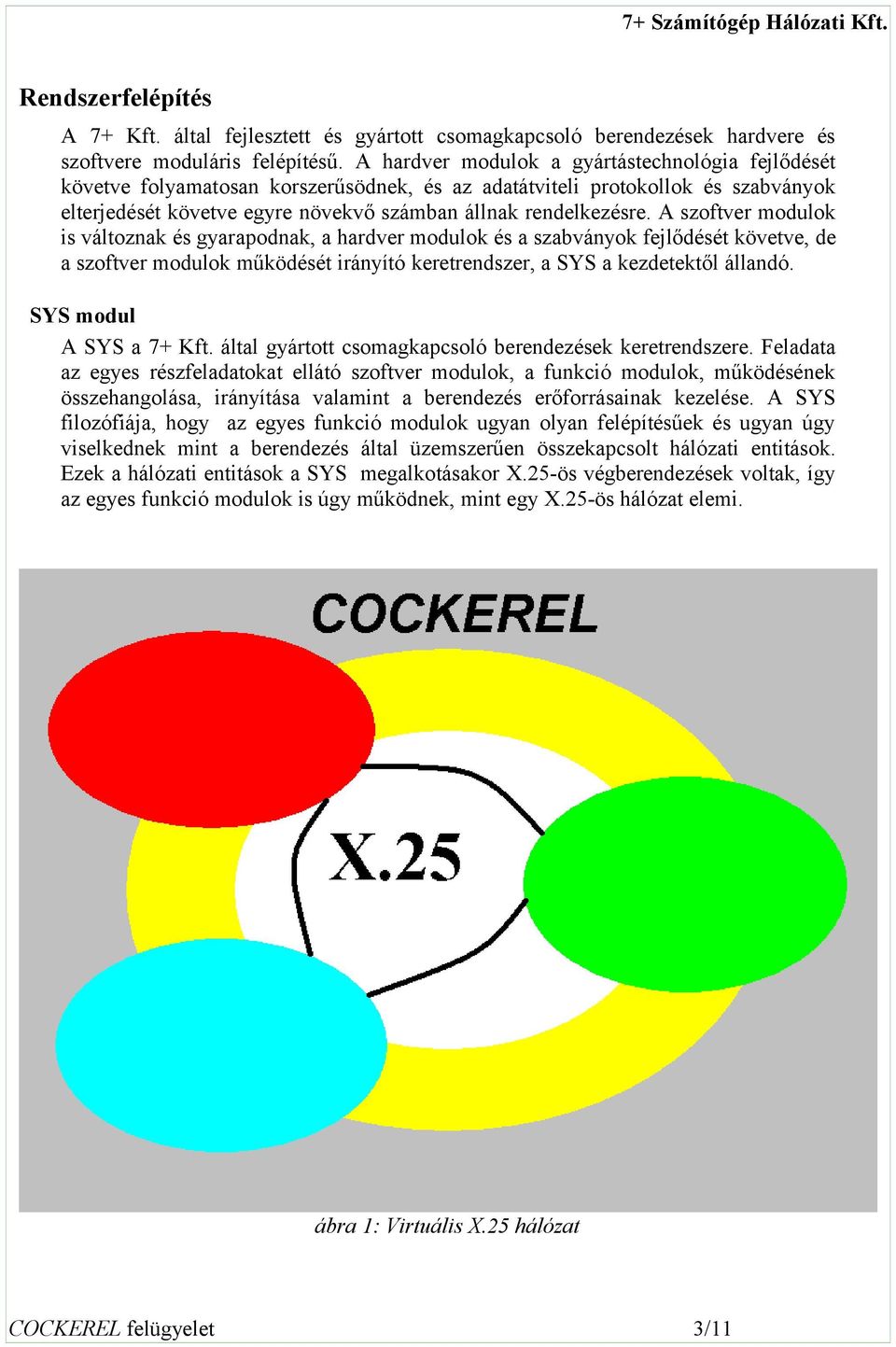 A szoftver modulok is változnak és gyarapodnak, a hardver modulok és a szabványok fejlődését követve, de a szoftver modulok működését irányító keretrendszer, a SYS a kezdetektől állandó.