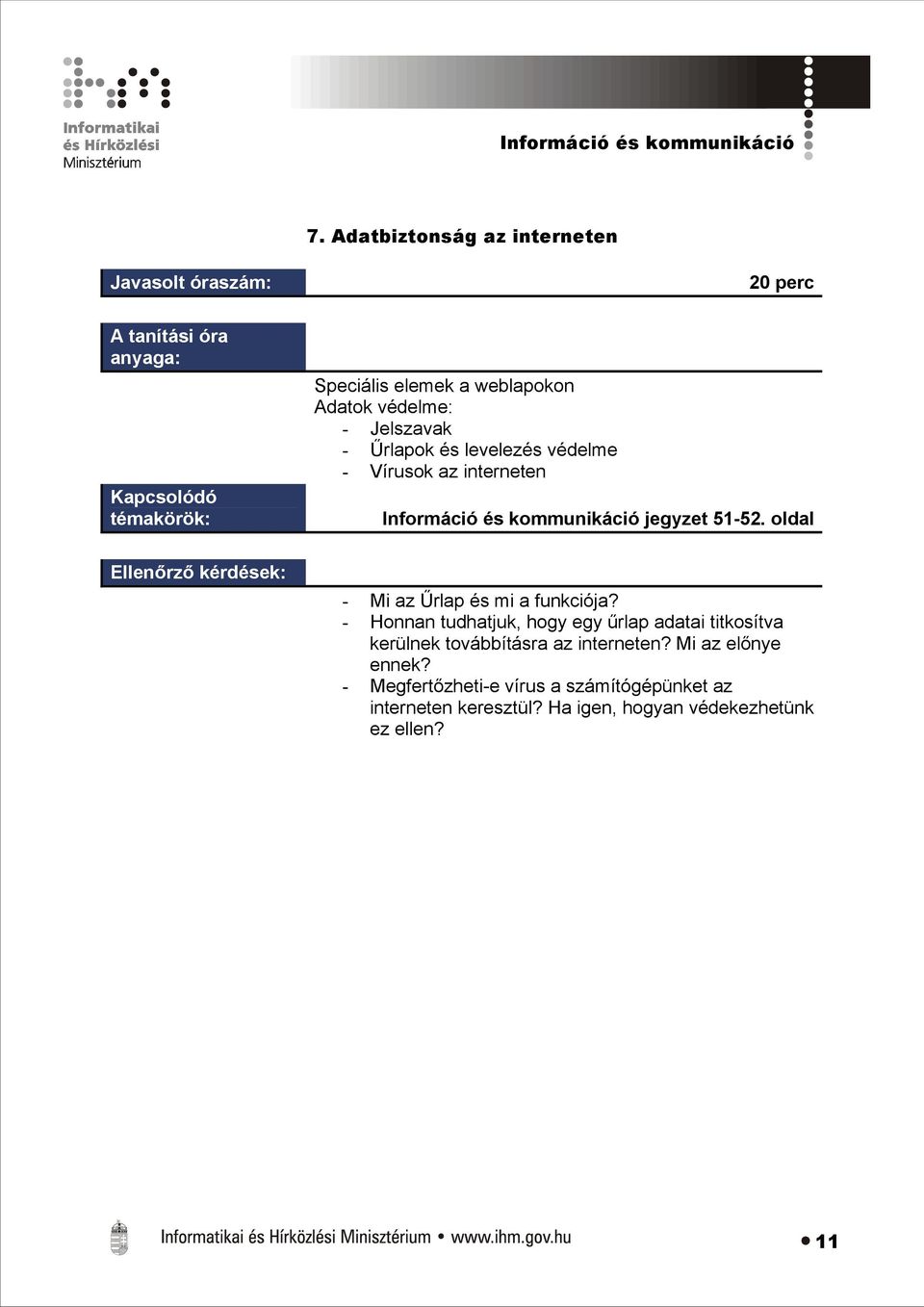 védelme - Vírusok az interneten Információ és kommunikáció jegyzet 51-52. oldal - Mi az Űrlap és mi a funkciója?