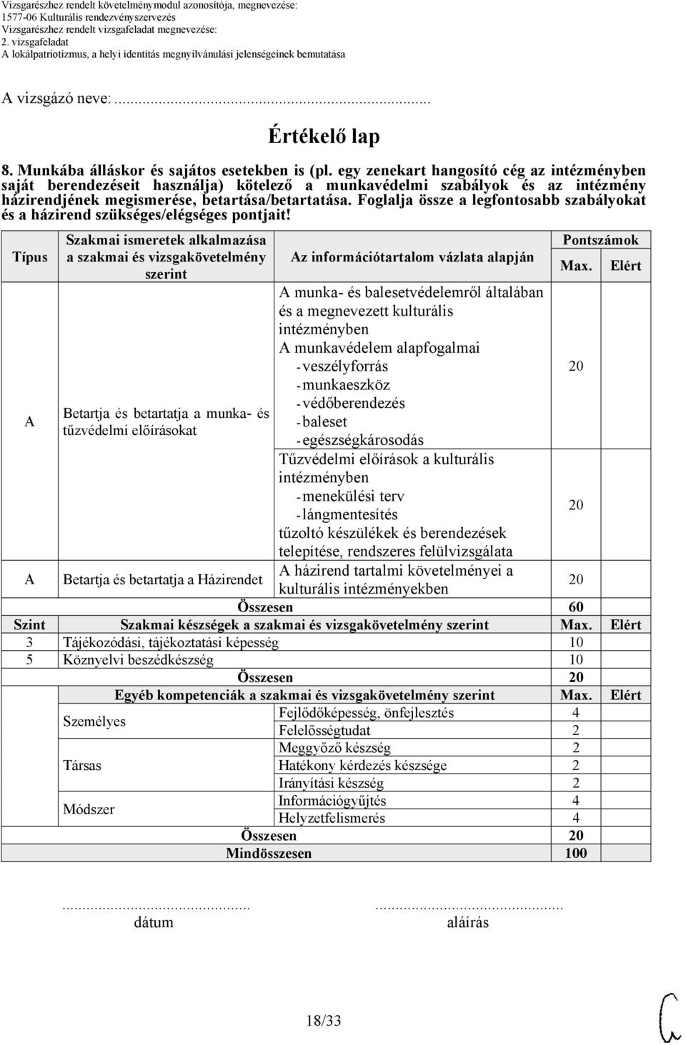 Foglalja össze a legfontosabb szabályokat és a házirend szükséges/elégséges pontjait!