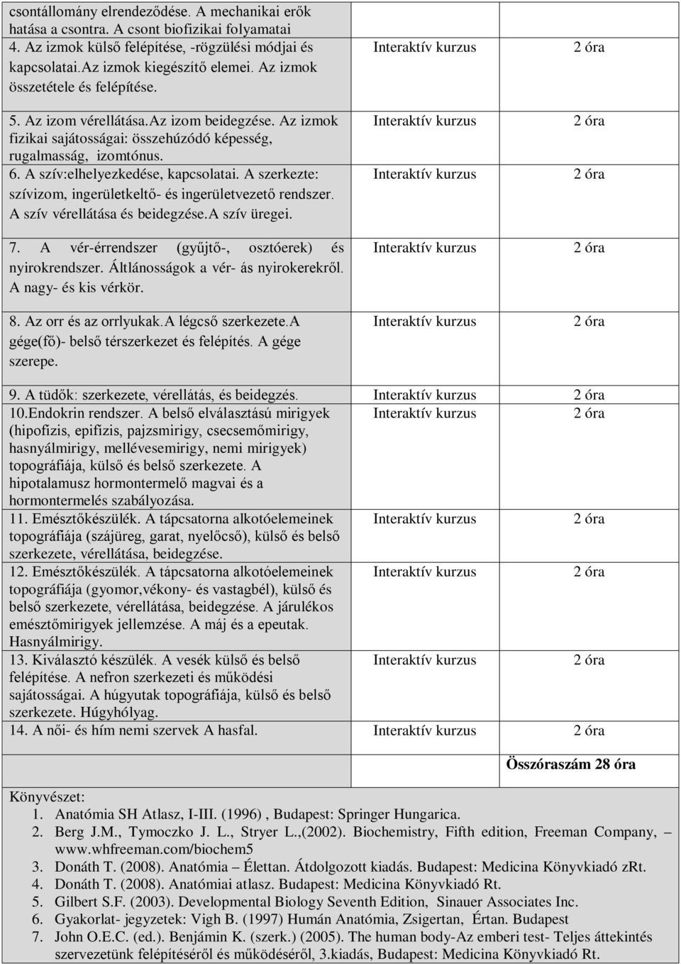 A szerkezte: szívizom, ingerületkeltő- és ingerületvezető rendszer. A szív vérellátása és beidegzése.a szív üregei. 7. A vér-érrendszer (gyűjtő-, osztóerek) és nyirokrendszer.