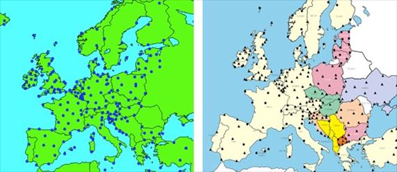 6-2. ábra. Az EUREF logója 2.2. 6.2.2 Az EUREF, mint passzív hálózat Az európai kontinensen 1989 óta fokozatosan építenek ki egy térbeli GPS-hálózatot, amelynek rövidítése EUREF (European Reference Frame).