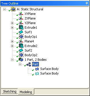 Kattintsunk a Modeling fülre, és húzzuk ki ezt az új vázlatot, mint felület h 500 mm -re az Extrude ikonnal. Ezt csak új testként adhatjuk hozzá úgy, hogy ez a.