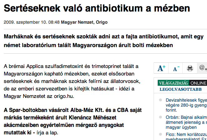 Antibiotikumok az állattenyésztésben.