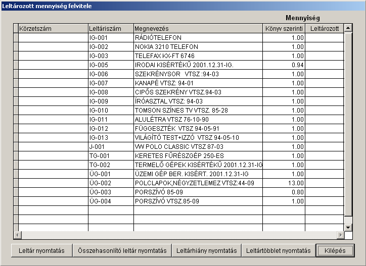 4.3.4 Egyszerű leltár lista készítése 42.
