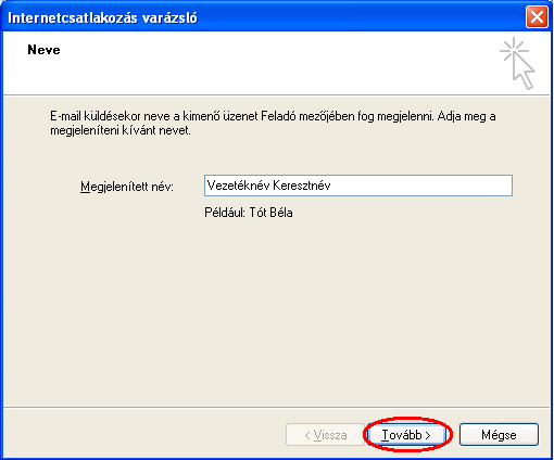 Megnyílik az Internetfiókok ablak, itt a Levelezés fülön válasszuk a Hozzáadás, azon belül is a Levelezés