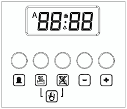 Automatikus program beállítása AUTO villog: A program funkció automatikus módban van, de ennek beállítása folyamatban van, vagy nem megfelelő.