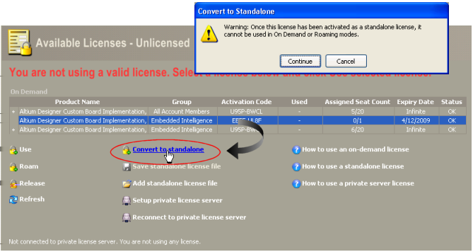 F cikk: Using a Standalone License Az Altium Designer lehetvé teszi, hogy Igény-szerinti licencünket Egyedülállóvá alakítsuk, biztosítva ezzel a rugalmasságot, hogy melyik típusát akarjuk használni a