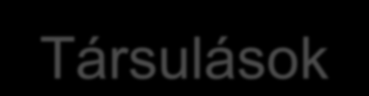 Társulások Társulásra vonatkozó szabályok nem változtak