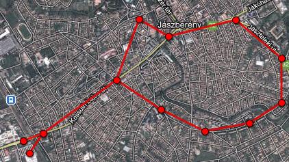 Jászberény (25 minutes) New bus line Existing bus line Profit modelling :