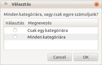 5.2. Foltosztályra vonatkozó adatok Ha a foltosztályt választjuk, eldönthetjük, hogy csak egy kategóriára, vagy mindegyikre szeretnénk számolni az indexet (11. ábra).