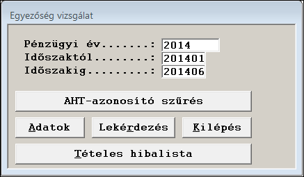 táblában a melléklet sorai vannak kifejtve. A bal oldal és a jobb oldal, illetve ezek összetevői, ahol erre szükség van. a program a főkönyvi számlaszámokat kezdetre válogatja le.